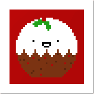 Cute Xmas Pixel Pud Posters and Art